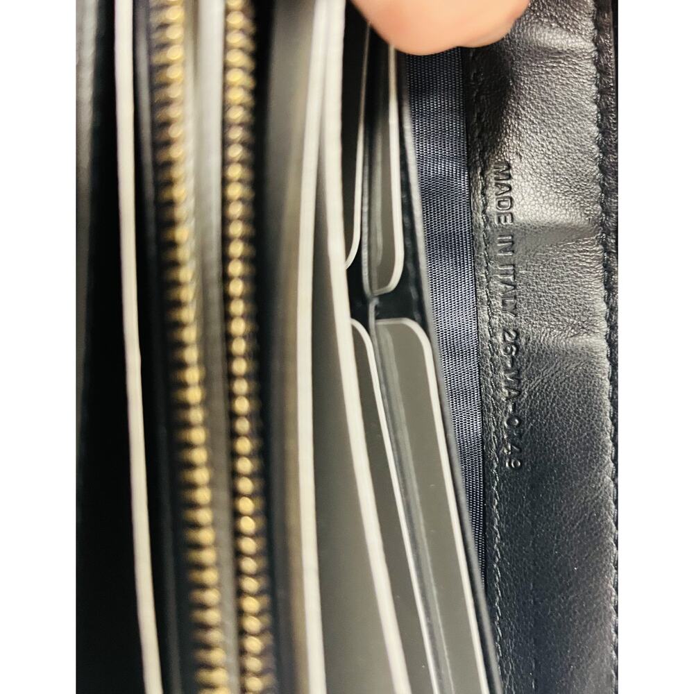 CHRISTIAN DIOR Blue Jacquard Oblique Logo Zip Around Long Wallet - Picture 8 of 8